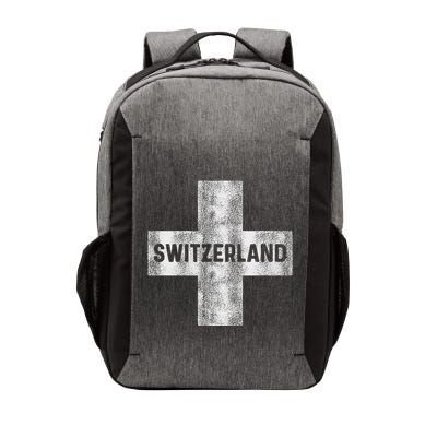 Retro Swiss Flag Of Switzerland Souvenir Gift Vector Backpack