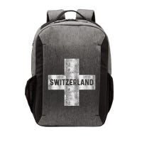 Retro Swiss Flag Of Switzerland Souvenir Gift Vector Backpack