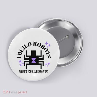 Robotic Superpower Futuristic Design Art Button