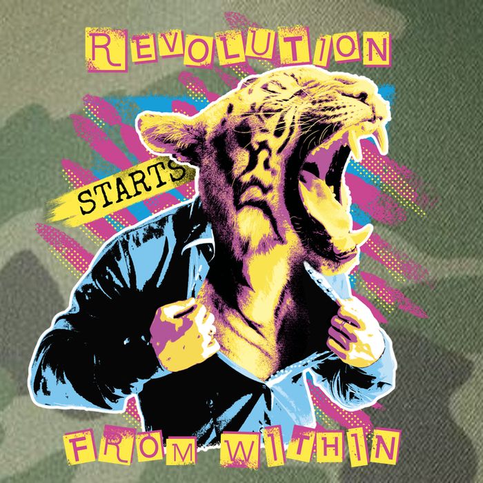 Revolution Starts From Within Lion Quote Legacy Tie Dye Trucker Hat