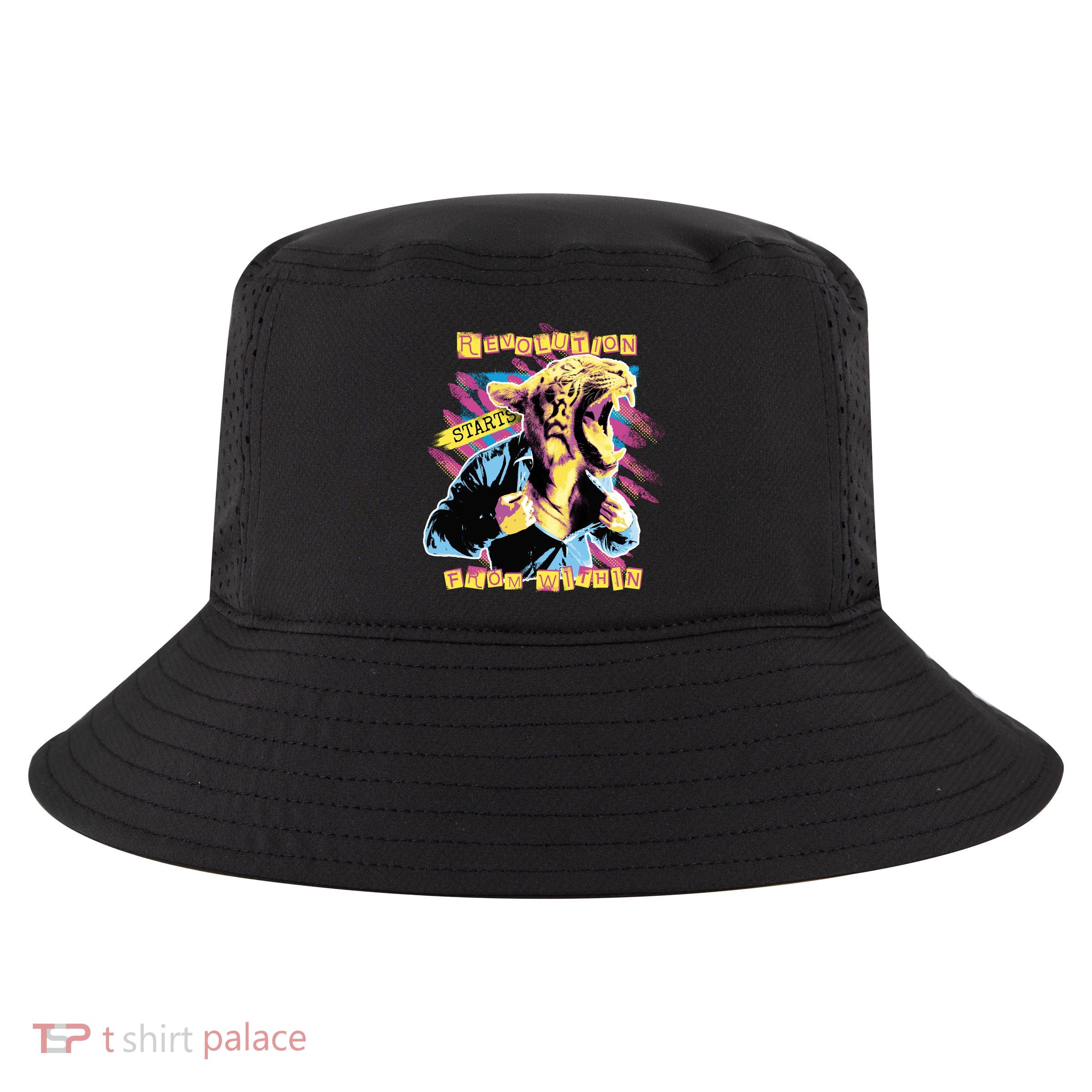 Revolution Starts From Within Lion Quote Cool Comfort Performance Bucket Hat