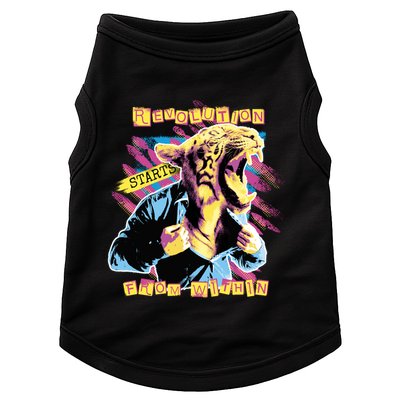 Revolution Starts From Within Lion Quote Doggie Tank