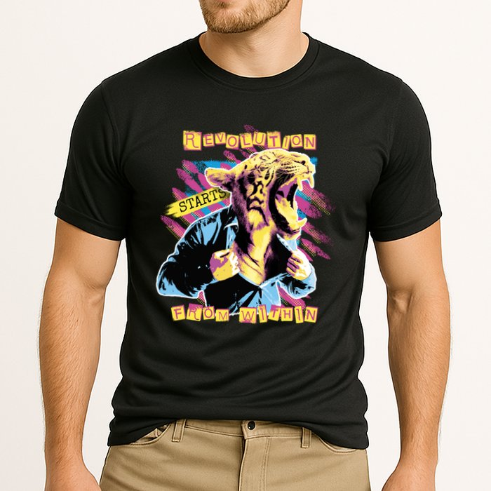 Revolution Starts From Within Lion Quote Performance Shirt