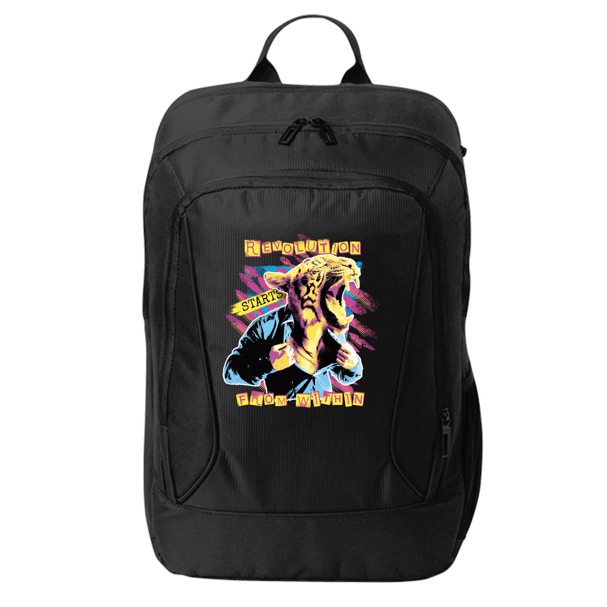 Revolution Starts From Within Lion Quote City Backpack
