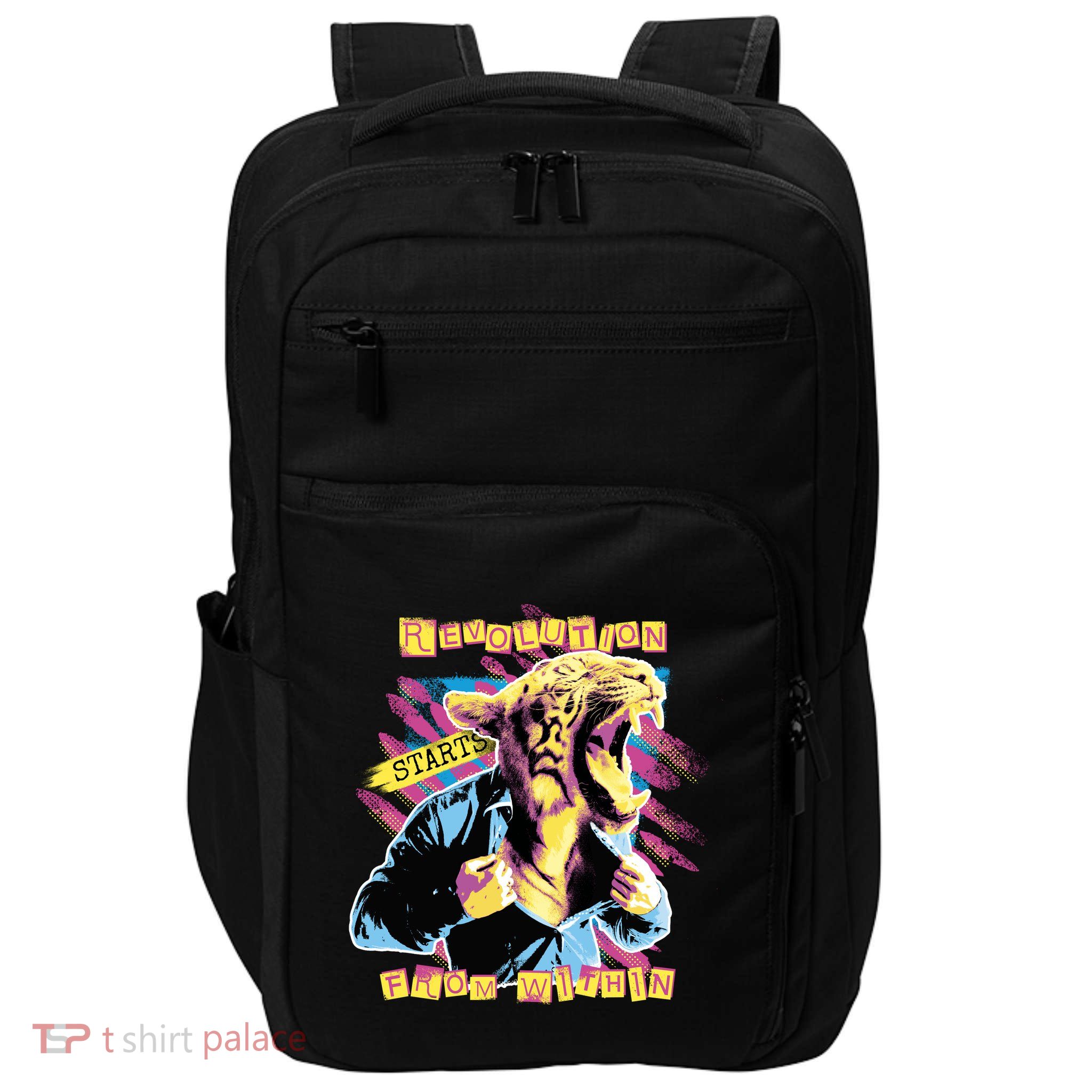 Revolution Starts From Within Lion Quote Impact Tech Backpack