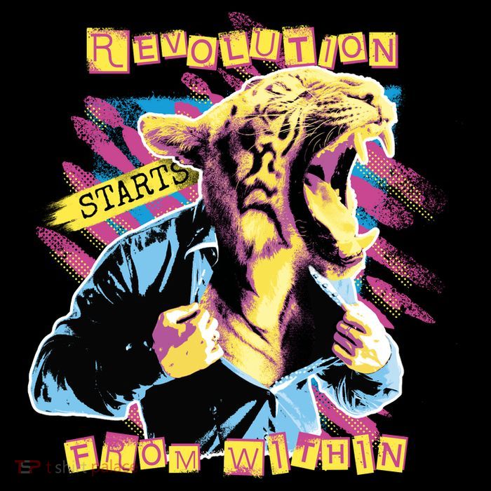 Revolution Starts From Within Lion Quote Flatbill Hat