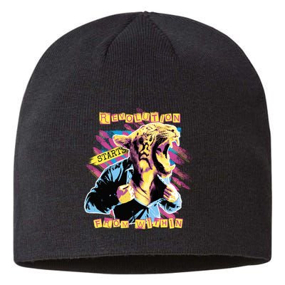 Revolution Starts From Within Lion Quote Sustainable Beanie