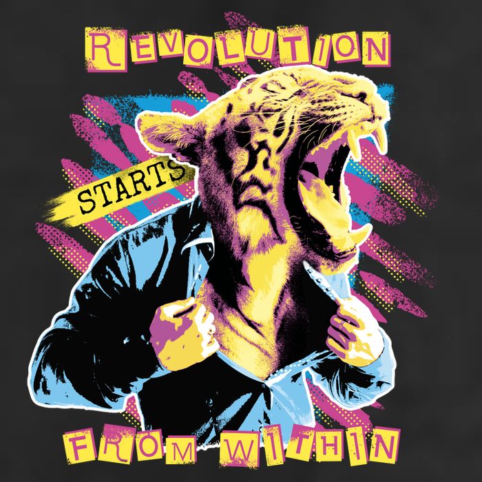 Revolution Starts From Within Lion Quote 25L Jumbo Tote