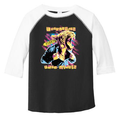 Revolution Starts From Within Lion Quote Toddler Fine Jersey T-Shirt
