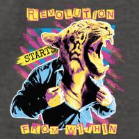 Revolution Starts From Within Lion Quote Vector Backpack
