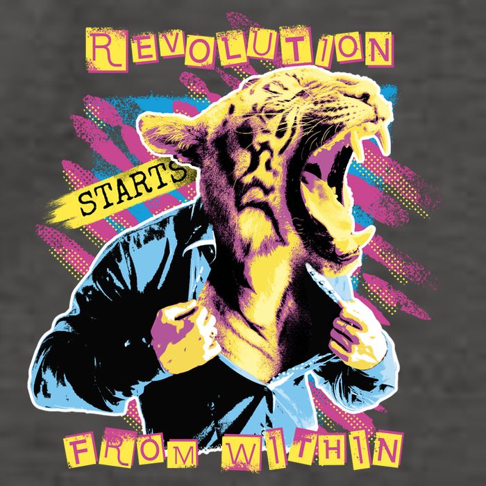 Revolution Starts From Within Lion Quote Vector Backpack