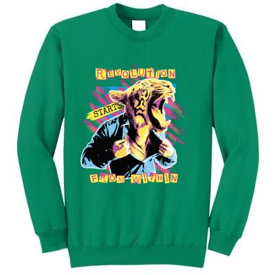 Revolution Starts From Within Lion Quote Sweatshirt