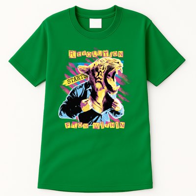 Revolution Starts From Within Lion Quote Tall T-Shirt
