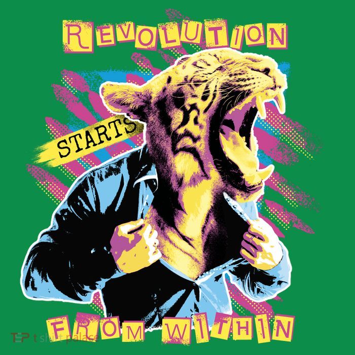 Revolution Starts From Within Lion Quote Tall T-Shirt