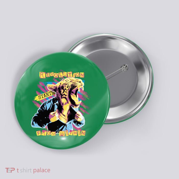 Revolution Starts From Within Lion Quote Button