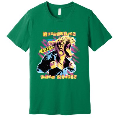 Revolution Starts From Within Lion Quote Premium T-Shirt
