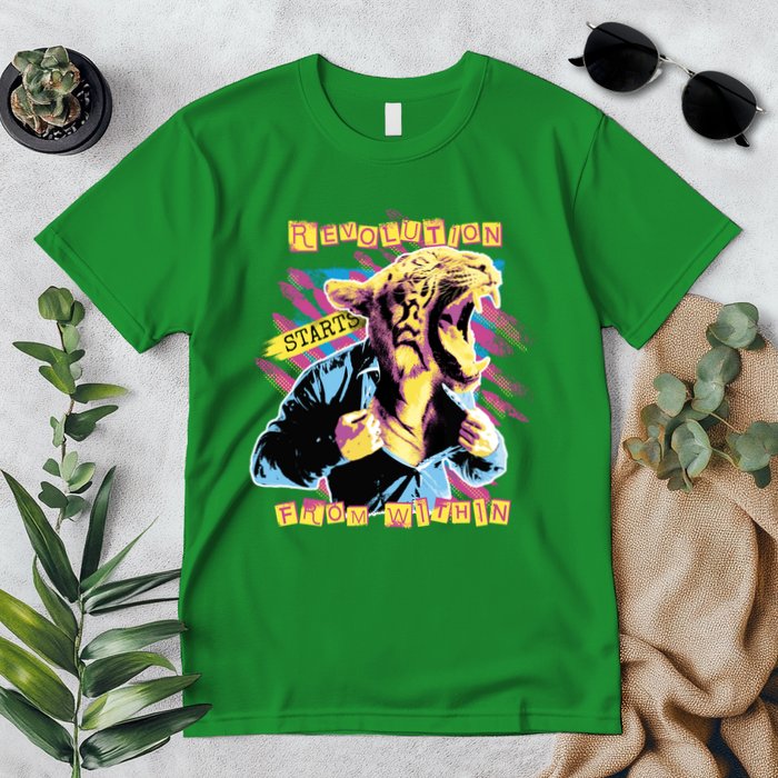 Revolution Starts From Within Lion Quote Premium T-Shirt