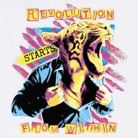 Revolution Starts From Within Lion Quote Garment-Dyed Sweatshirt