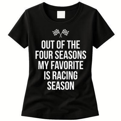 Racing Season Favorite Drag Stock Sprint Race Car Fan Gift Womens T-Shirt