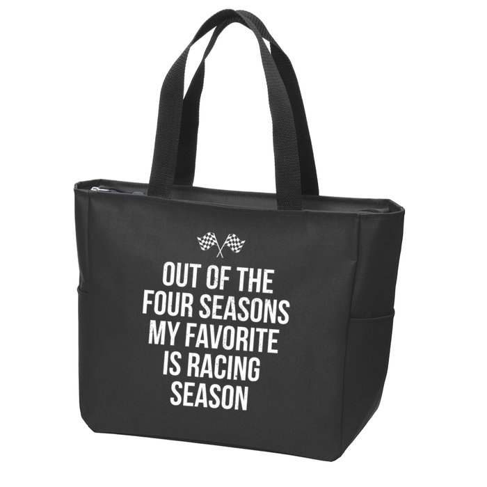 Racing Season Favorite Drag Stock Sprint Race Car Fan Gift Zip Tote Bag