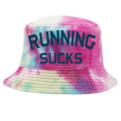 Running Sucks Funny Sport Runner Gift Idea Tie-Dyed Bucket Hat