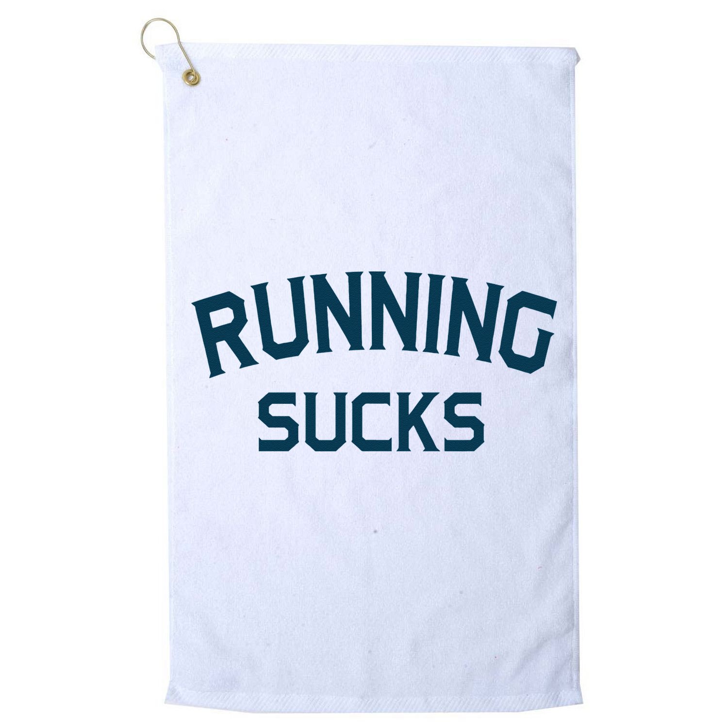 Running Sucks Funny Sport Runner Gift Idea Golf Towel