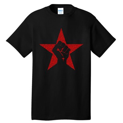 Ratm Star Fist Funny Tall T-Shirt