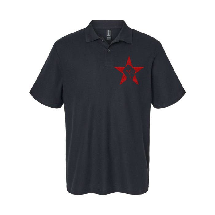 Ratm Star Fist Funny Softstyle Adult Sport Polo