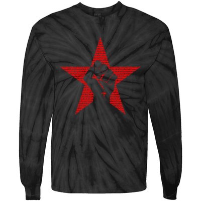 Ratm Star Fist Funny Tie-Dye Long Sleeve Shirt