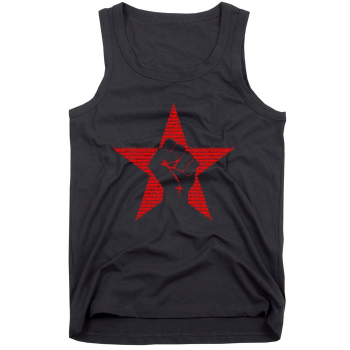 Ratm Star Fist Funny Tank Top