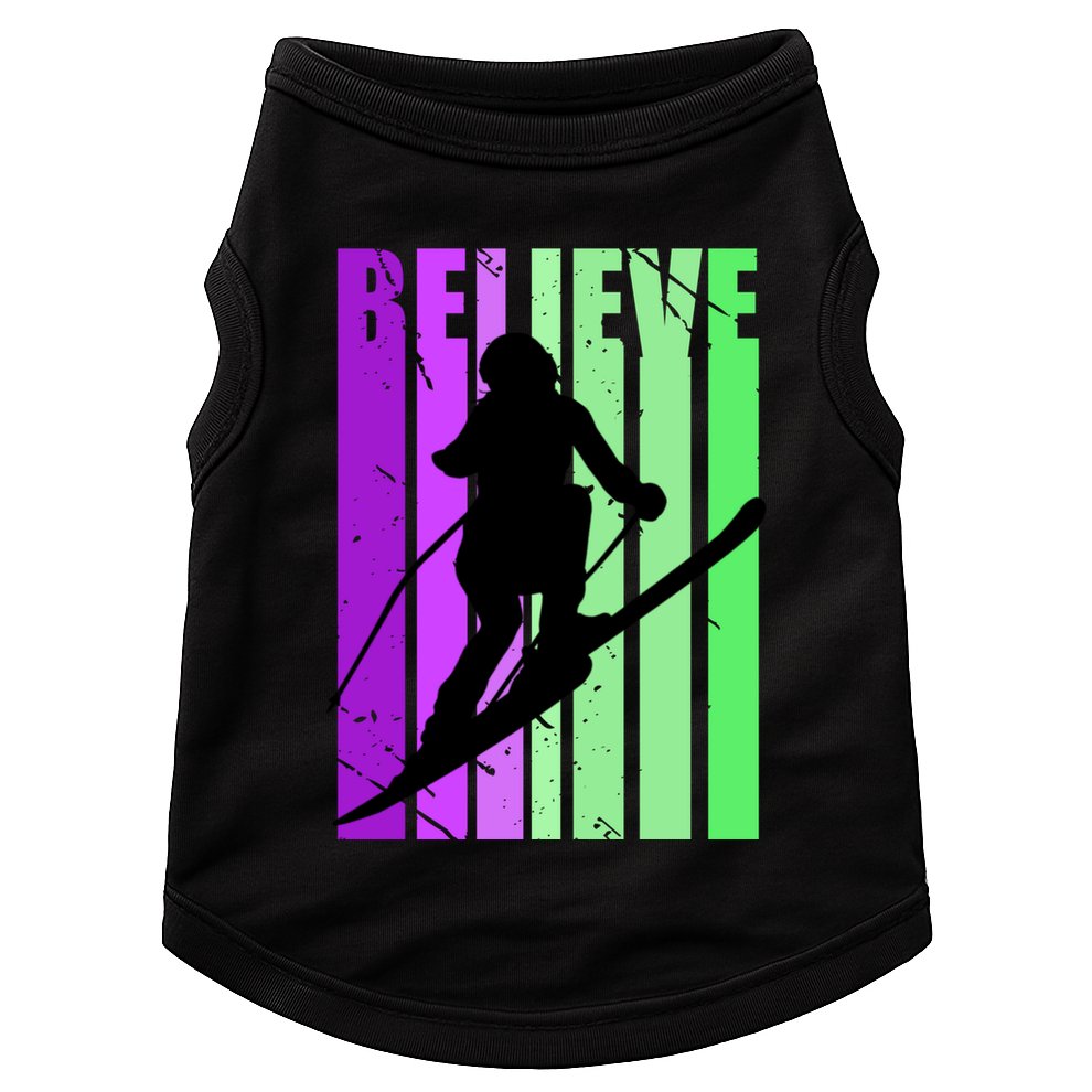 Retro Skiing Females Downhill Skiing Alpine Ski Great Gift Doggie Tank
