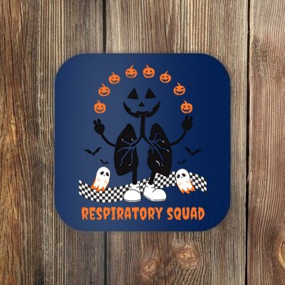 Respiratory Squad Funny Halloween Nurse Coaster