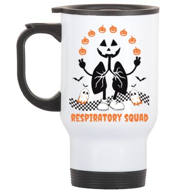 Respiratory Squad Funny Halloween Nurse Stainless Steel Travel Mug