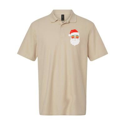 Retro Santa Face Sunglassed Christmas In July Summer Xmas Gift Polo