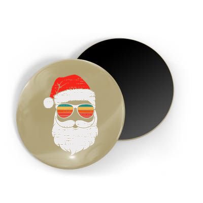 Retro Santa Face Sunglassed Christmas In July Summer Xmas Gift Magnet