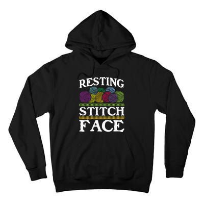 Resting Stitch Face Knitting Knitter Crocheting Crotcheter Tall Hoodie