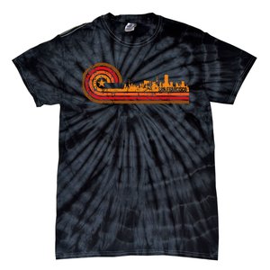 Retro San Francisco Cityscape San Francisco Ca Skyline Tie-Dye T-Shirt