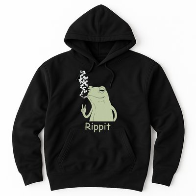 Rippit Stoner Frog Funny Graphic Hoodie