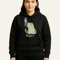 Rippit Stoner Frog Funny Graphic Hoodie