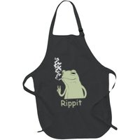 Rippit Stoner Frog Funny Graphic Apron