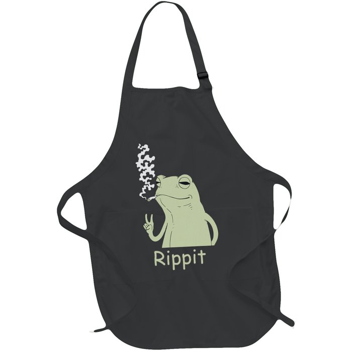 Rippit Stoner Frog Funny Graphic Apron
