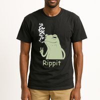 Rippit Stoner Frog Funny Graphic Tall T-Shirt