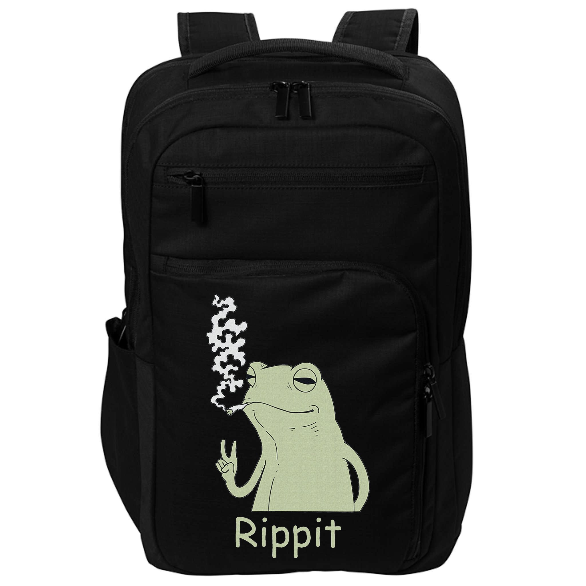 Rippit Stoner Frog Funny Graphic Impact Tech Backpack