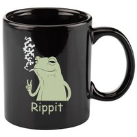 Rippit Stoner Frog Funny Graphic 11oz C Handle Ceramic Mug