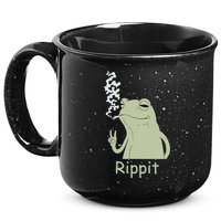 Rippit Stoner Frog Funny Graphic 15oz Campfire Ceramic Mug