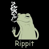 Rippit Stoner Frog Funny Graphic Flat Bill Trucker Hat