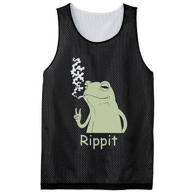 Rippit Stoner Frog Funny Graphic Mesh Reversible Basketball Jersey Tank