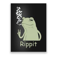 Rippit Stoner Frog Funny Graphic Poster