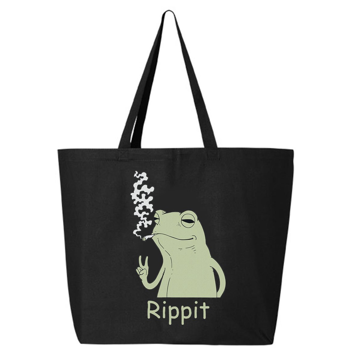 Rippit Stoner Frog Funny Graphic 25L Jumbo Tote