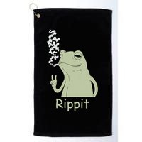 Rippit Stoner Frog Funny Graphic Golf Towel